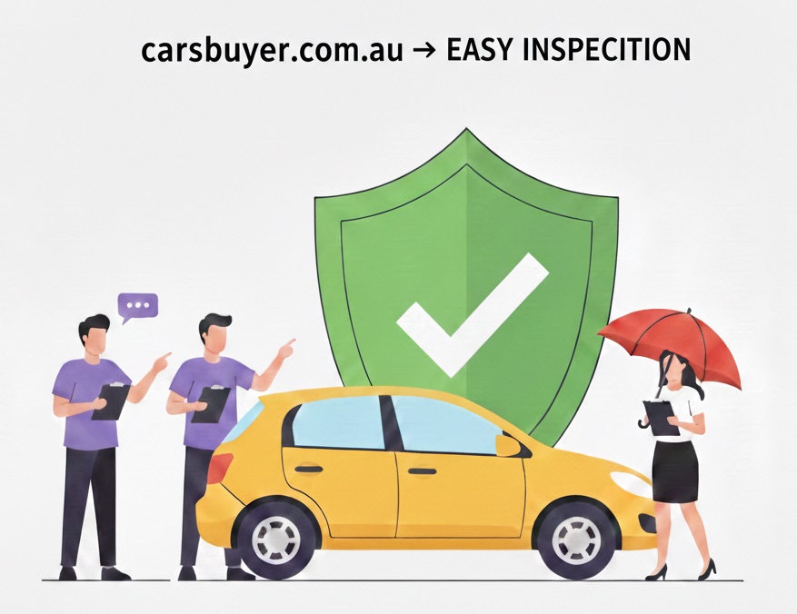 Vehicle inspection and paperwork support for a car sale
